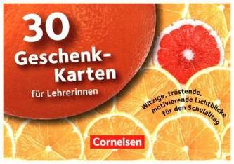30 Geschenk-Karten für Lehrerinnen