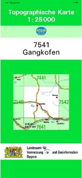Topographische Karte Bayern Gangkofen