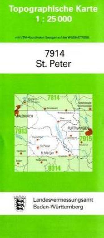 Topographische Karte Baden-Württemberg St. Peter