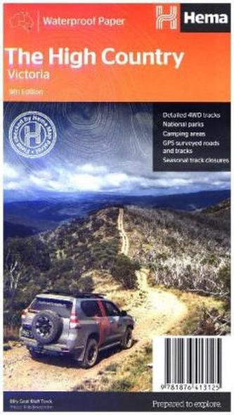 Strassenkarte The High Country Victoria