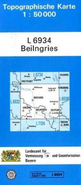 Topographische Karte Bayern Beilngries