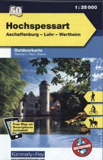 Kümmerly & Frey Outdoorkarte Hochspessart