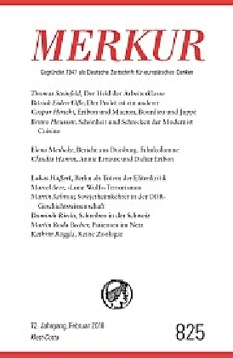 MERKUR Deutsche Zeitschrift für europäisches Denken. Nr.825
