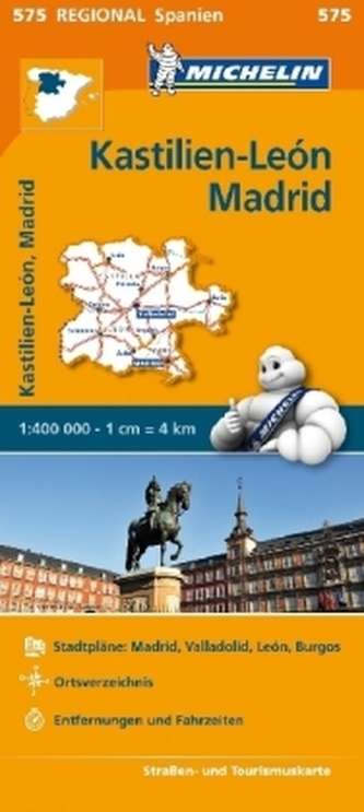 Michelin Karte Kastilien-León, Madrid