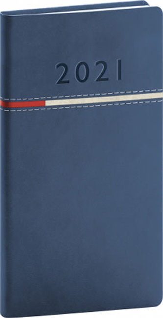 Kapesní diář Tomy 2021, modročervený