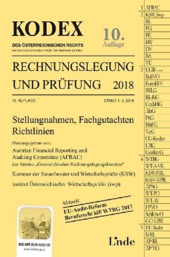KODEX Rechnungslegung und Prüfung 2018 (f. Österreich)