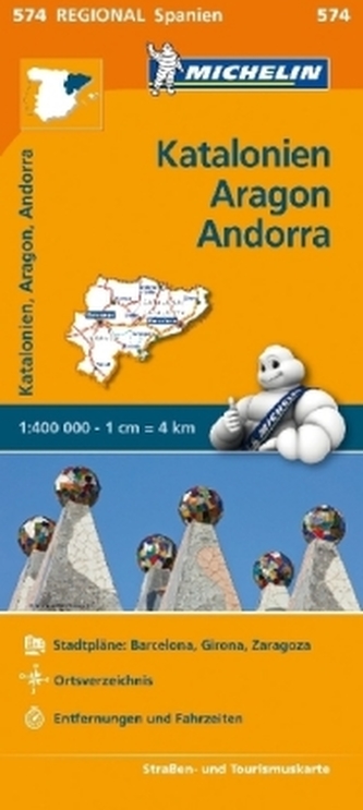 Michelin Karte Katalonien, Aragon, Andorra