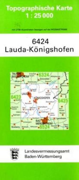 Topographische Karte Baden-Württemberg Lauda-Königshofen