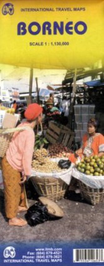 International Travel Map ITM Borneo. International Travel Map ITM Kalimantan (Indonesia)