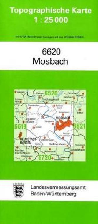 Topographische Karte Baden-Württemberg Mosbach