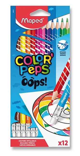 Maped - Bezdrevé pastelky Color'Peps Oops s gumou 12 ks