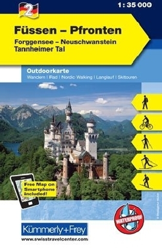 Kümmerly & Frey Outdoorkarte Füssen - Pfronten