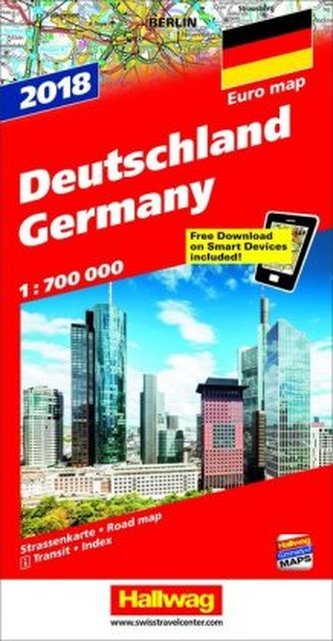 Hallwag Straßenkarte Deutschland Ausgabe 2018