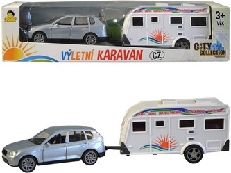 Auto s karavanom, 26 cm, pull-back