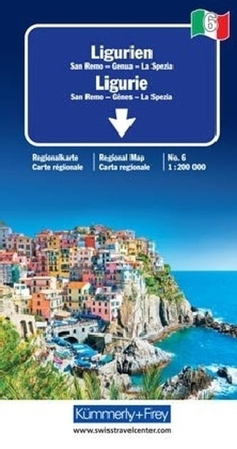 Kümmerly & Frey Karte Ligurien / Ligurie / Liguria
