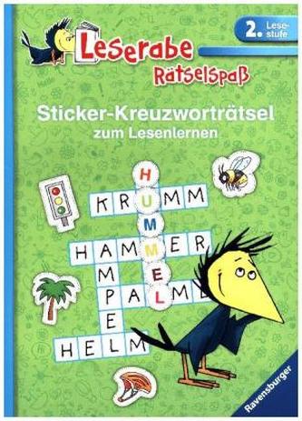 Sticker-Kreuzworträtsel zum Lesenlernen (2. Lesestufe), grün