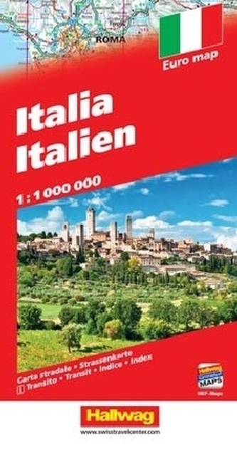 Hallwag Straßenkarte Italien / Italia