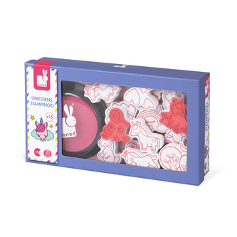 Dětská razítka Jednorožec Stampinoo Janod pro děti od 3 let 15 ks