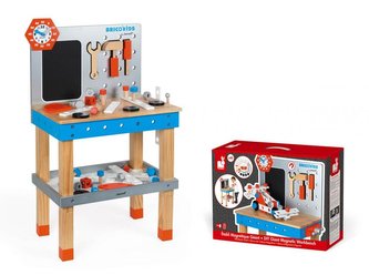 Dřevěná dětská dílna a nářadí 40 ks BricoKids Janod od 3 let