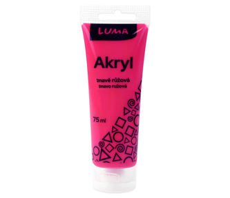 Farby akrylové 75ml, ružová tmavo, LUMA