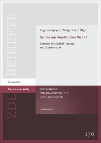 Syntax aus Saarbrücker Sicht. Bd.2 Syntax aus Saarbrücker Sicht. Bd.2