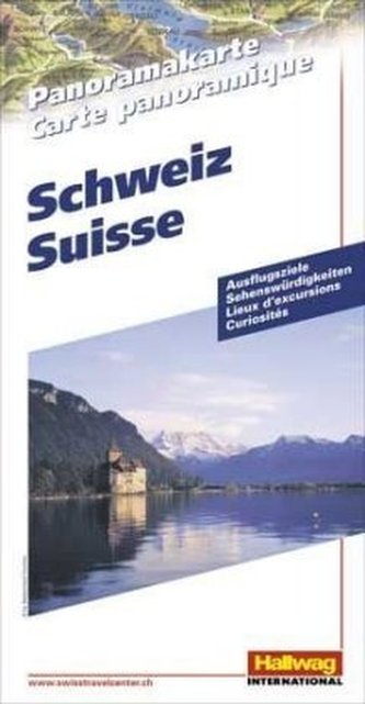 Hallwag Panoramakarte Schweiz. Suisse. Switzerland; Svizzera