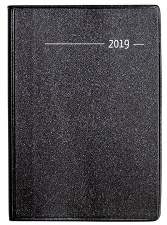 Taschenkalender Metallic schwarz 2019