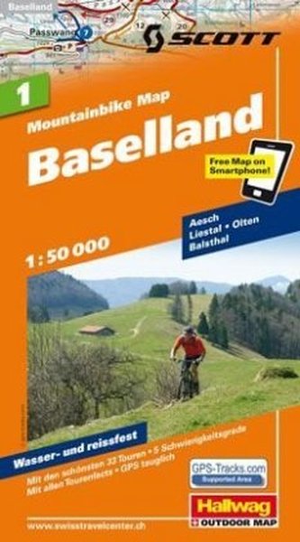 Hallwag Mountainbike Map Baselland Mountainbike-Karte