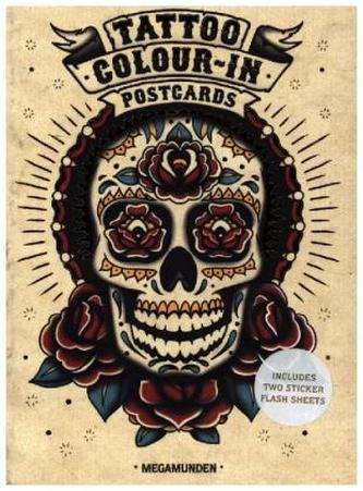 Tattoo Colour-In Postcards