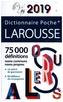 Dictionnaire Larousse de poche plus 2019
