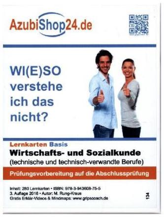 AzubiShop24.de Add-on-Lernkarten Wirtschafts- und Sozialkunde (technische und technisch-verwandte Berufe)