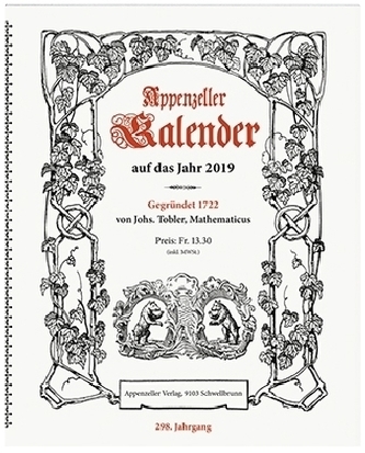 Appenzeller Kalender auf das Jahr 2019