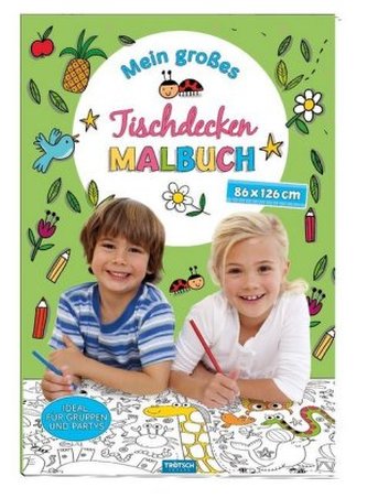 Mein großes Tischdecken-Malbuch grün