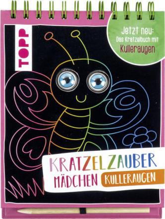 Kratzelzauber Kulleraugen für Mädchen, m. Holzstift