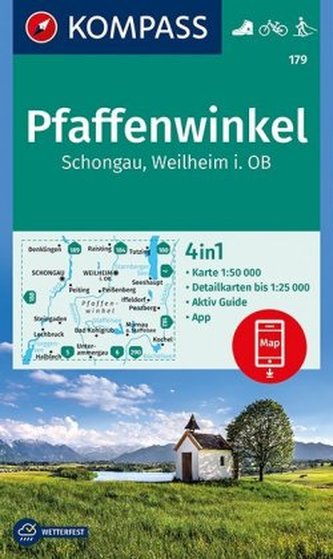 Kompass Karte Pfaffenwinkel, Schongau, Weilheim i. OB