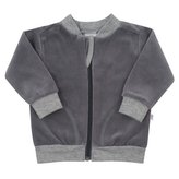 Semišková mikinka New Baby Baby šedá - velikost 92 (18-24m)