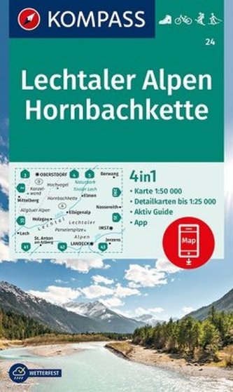 Kompass Karte Lechtaler Alpen, Hornbachkette