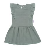 Kojenecké mušelínové šaty New Baby Summer Nature Collection mátové - velikost 74 (6-9m)