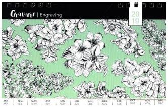 Gravure, Tischkalender 2019