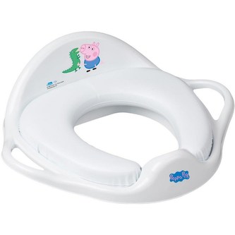 Dětské sedátko na WC měkké Prasátko Peppa white-blue
