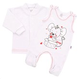 Kojenecká soupravička New Baby Mouse bílá - velikost 80 (9-12m)