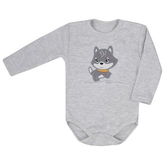 Kojenecké body s dlouhým rukávem Koala Doggy - velikost 80 (9-12m)