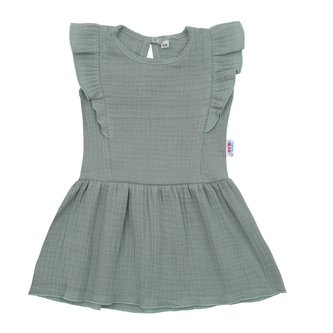 Kojenecké mušelínové šaty New Baby Summer Nature Collection mátové - velikost 56 (0-3m)