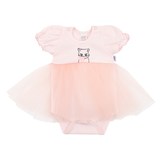 Dojčenské body s tylovou sukienkou New Baby Wonderful ružové - veľkosť 62 (3-6m)