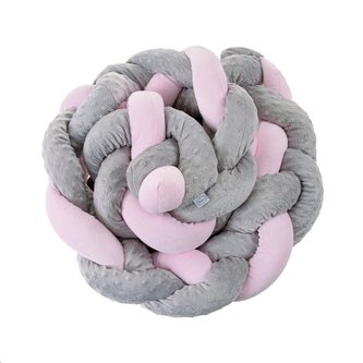 Mantinel do postýlky cop Belisima šedo růžový