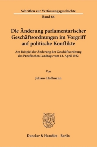 Die Änderung parlamentarischer Geschäftsordnungen im Vorgriff auf politische Konflikte.