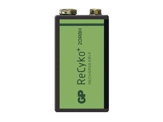 Baterie 6F22 nabíjecí 9V/200mAh GP Recyko+