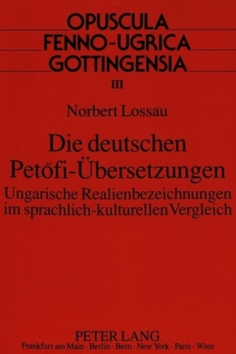 Die deutschen Petofi-Übersetzungen