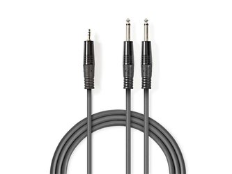 Kabel NEDIS JACK 3.5 konektor/2xJACK 6.35 konektor 5m