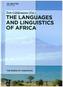 The Languages and Linguistics of Africa